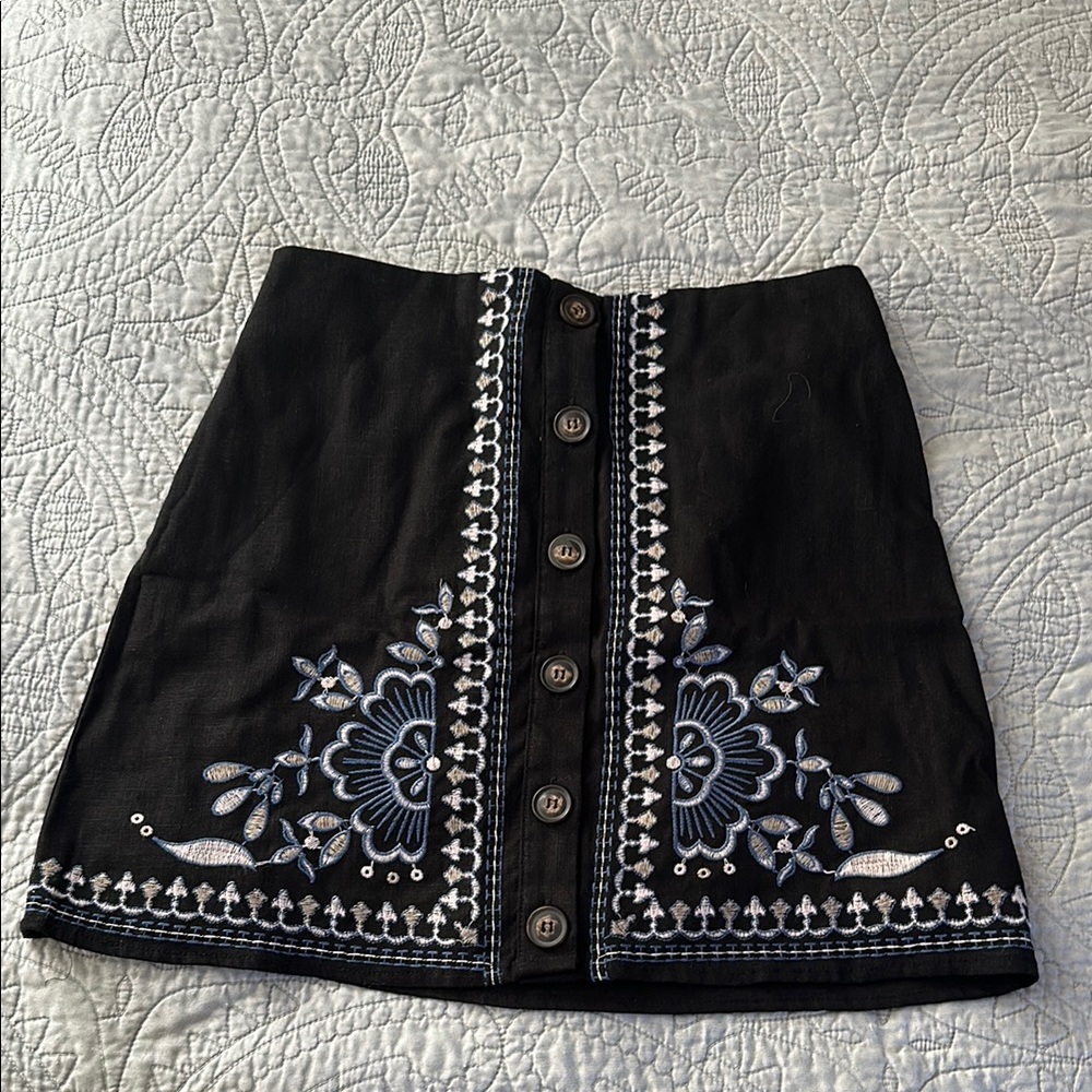 Black Embellished Skirt
